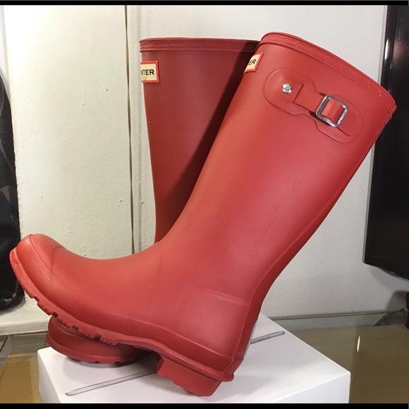 Hunter Other - Original Kids Gloss Wellington Boots -Military Red